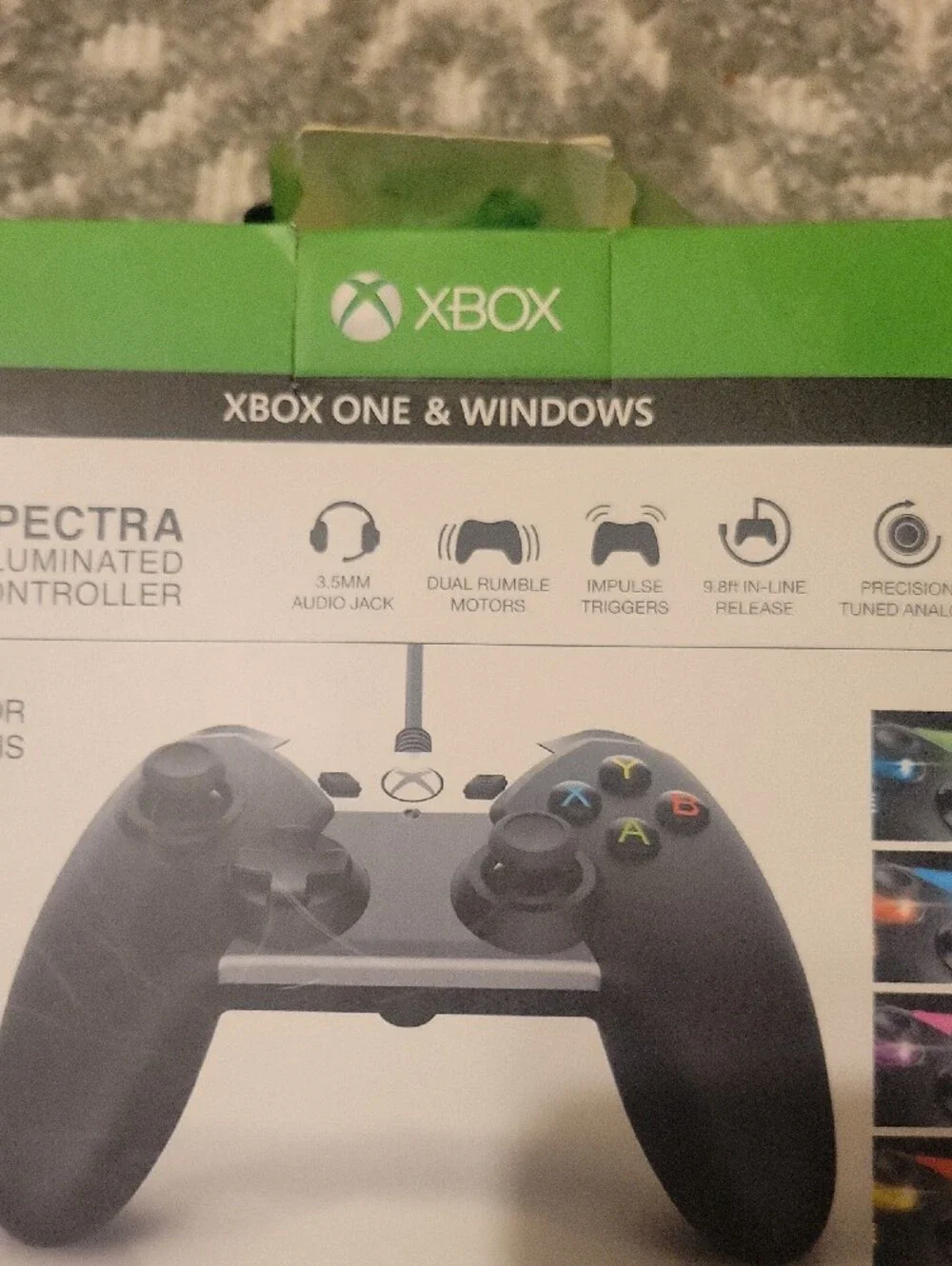 Spectra Illuminated Wired Xbox Controller - Black & Blue